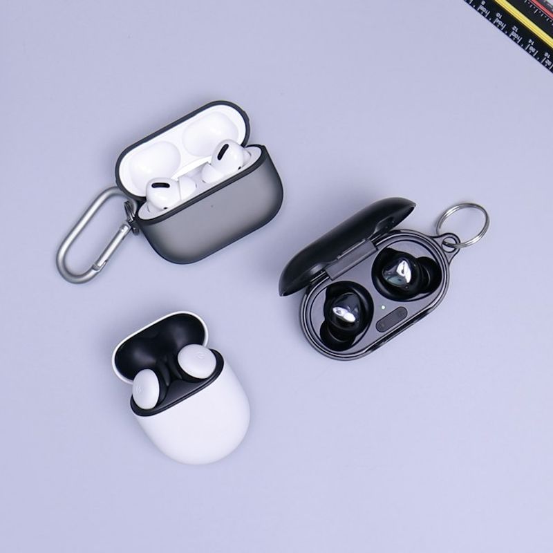 Fones de ouvido sem fio com estojos